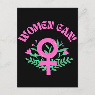 Women Can Feminist Postcard
