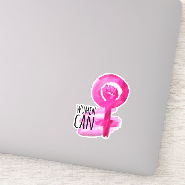 Women Can Solidarity Cut Vinyl Stickers (Detail)