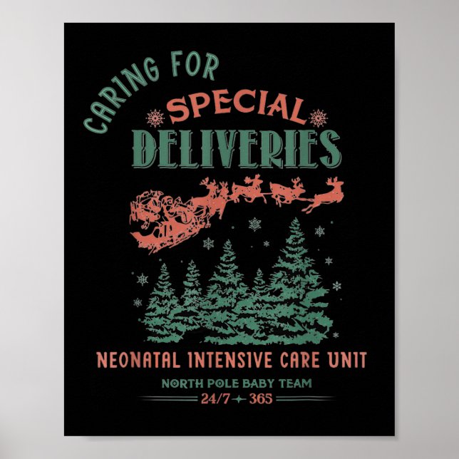 Women Caring For Special Deliveries Nicu Nurse Chr Poster (Front)