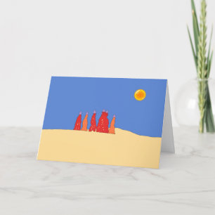 Women carrying water in Thar desert - Rajasthan Card