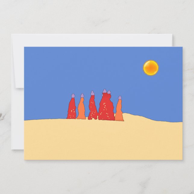 Women carrying water in Thar desert - Rajasthan Invitation (Front)