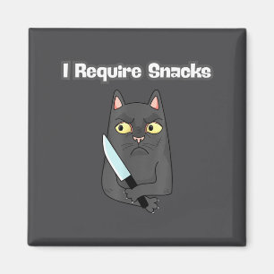 Women Cat Meme Require Snacks Magnet