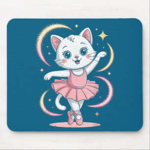 Women Cat Tutu Ballet Dancing Ballet Mouse Mat