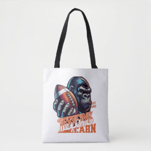 Women Champion Gorilla Lessons Learn Tote Bag