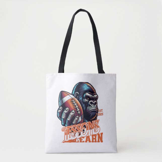 Women Champion Gorilla Lessons Learn Tote Bag (Front)