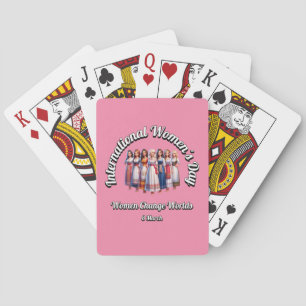 Women Change Worlds. International Women's Day. Playing Cards