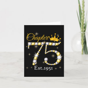 Women Chapter 75 Fabulous Est 1951 75th Birthday Q Card