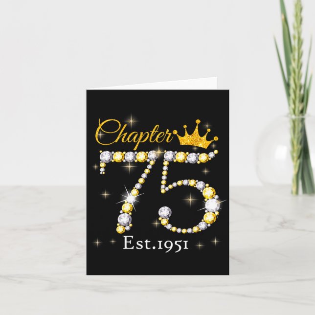 Women Chapter 75 Fabulous Est 1951 75th Birthday Q Card (Front)