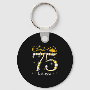 Women Chapter 75 Fabulous Est 1951 75th Birthday Q Key Ring