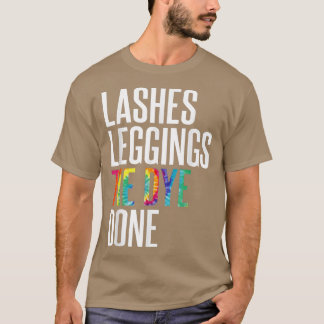 Women Check List Lashes Legging Tie Dye Autumn Fal T-Shirt