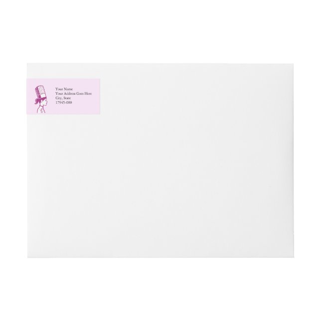 Women Chef Wraparound Address Label (Front)