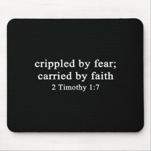 Women Christian Crippled By Fear Carried By Faith Mouse Mat
