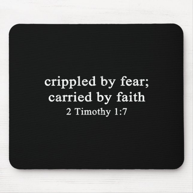 Women Christian Crippled By Fear Carried By Faith  Mouse Mat (Front)