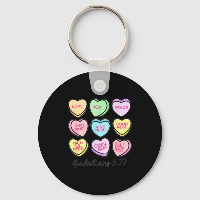 Women Christian Valentine Galatians Conversation H Key Ring (Front)
