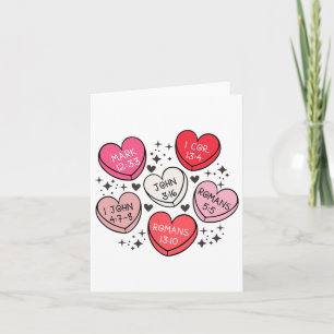 Women Christian Valentine Love Hearts Religious Bi Card