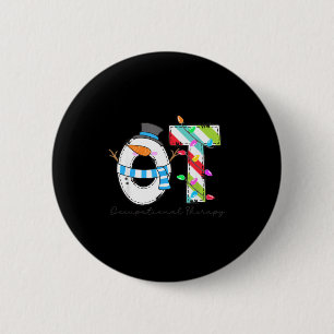 Women Christmas Occupational Therapy Ot Ota Snowma 6 Cm Round Badge