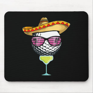 Women Cinco De Mayo Golf Ball With Sombrero Margar Mouse Mat