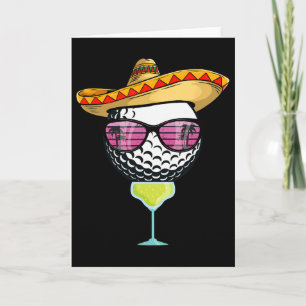 Women Cinco De Mayo Golf Byll With Sombrero Margar Card