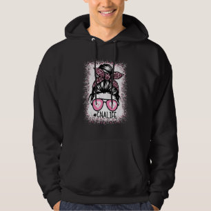Women Cna Life Bleached Certified Nursing Assista Hoodie
