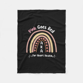 Women Costume Aka Pink Goes Red For Heart Health A Fleece Blanket