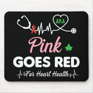 Women Costume Aka Pink Goes Red For Heart Health A Mouse Mat