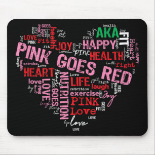 Women Costume Aka Pink Goes Red For Heart Health A Mouse Mat