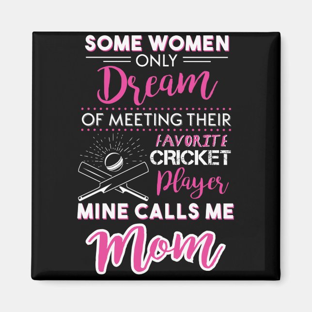 Women Cricket Funny Magnet (Front)