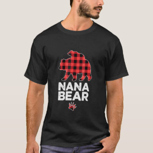 Women Cute Nana Bear Grandmother Pajama Family Nan T-Shirt