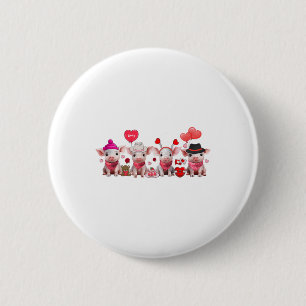 Women Cute Pigs Valentine’s Day Farm Animal Pig Lo 6 Cm Round Badge