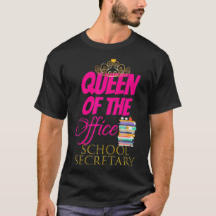 Women Cute Queen Of The Office School Secretary G T-Shirt