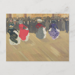 Women Dancing the Can-Can Postcard