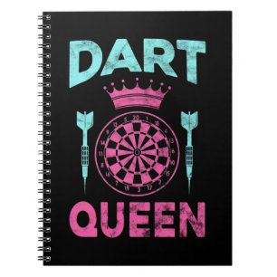 Women Darts Dartboard Girl Dart Player Queen Notebook