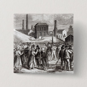 Women Demonstrating 15 Cm Square Badge
