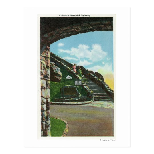 Women Descending Stairway from Summit Postcard