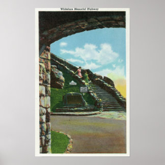 Women Descending Stairway from Summit Poster