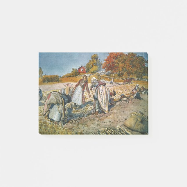 Women Digging Potatoes Post-it Notes (Front)