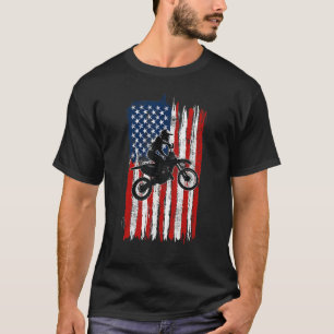 Women Dirt Men Bike Motorcycle Motocross American T-Shirt