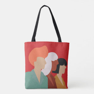 Women Diversity - Mid-Century Modern , Empowered Tote Bag