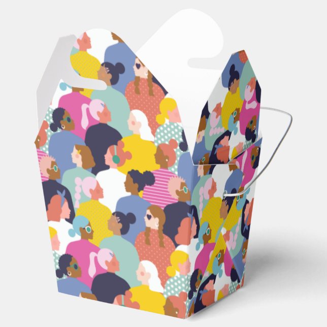 Women Diversity - Women of Various Race Favour Box (Opened)