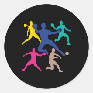 women dodgeball Player for men Gaga Ball dodgeball Classic Round Sticker