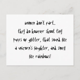 Women Don't Fart Postcard