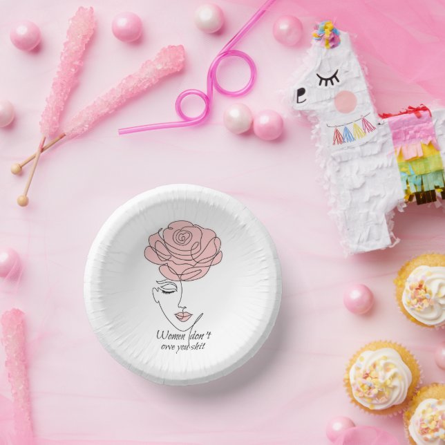 Women Don't Owe You Paper Bowls Paper Plate (Party)