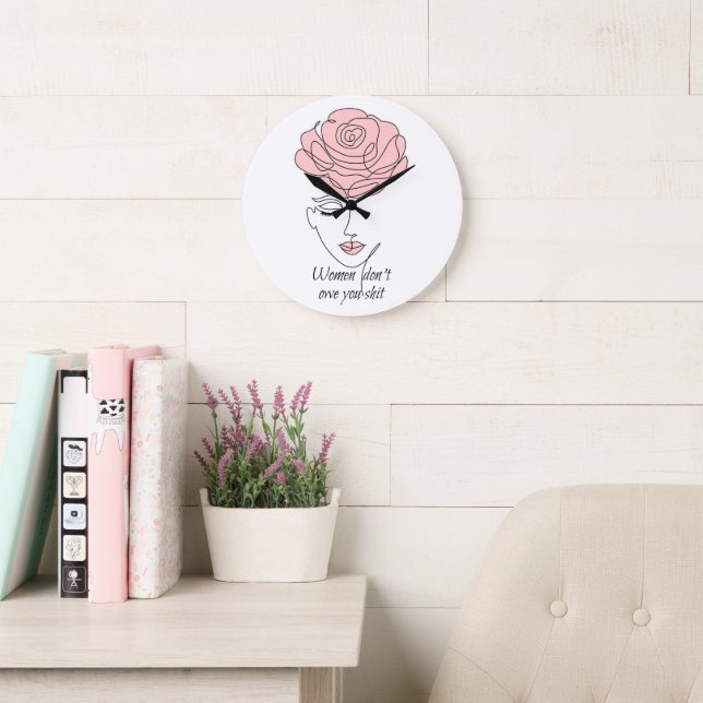 Women Don't Owe You Wall Clock (Reading Room)