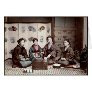 Women Drinking Tea - Vintage Japanese Geishas