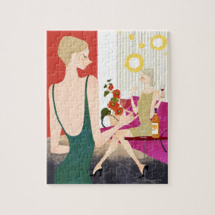 Women Drinking Wine Jigsaw Puzzle