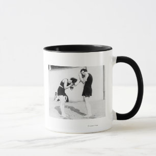 Women Drying their Hair at the Beach Mug