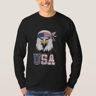 Women Eagle Kids American Men Flag Patriotic USA T T-Shirt