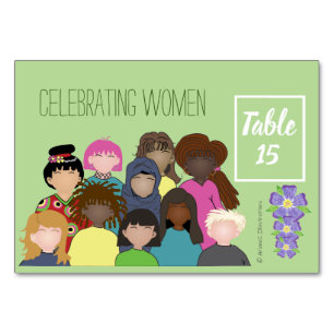 Women empowerment event table number card