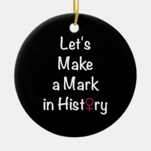 Women Empowerment Quote - Feminist Leader Ceramic Tree Decoration