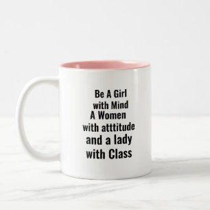 Women empowerment quote on Two-Tone coffee mug